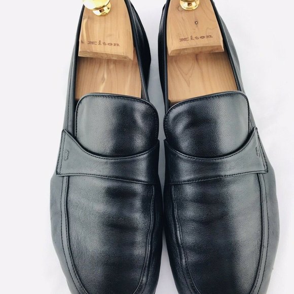 GUCCI Nappa Leather Loafers Men\'s 9 Black 39 SOFT main image 6